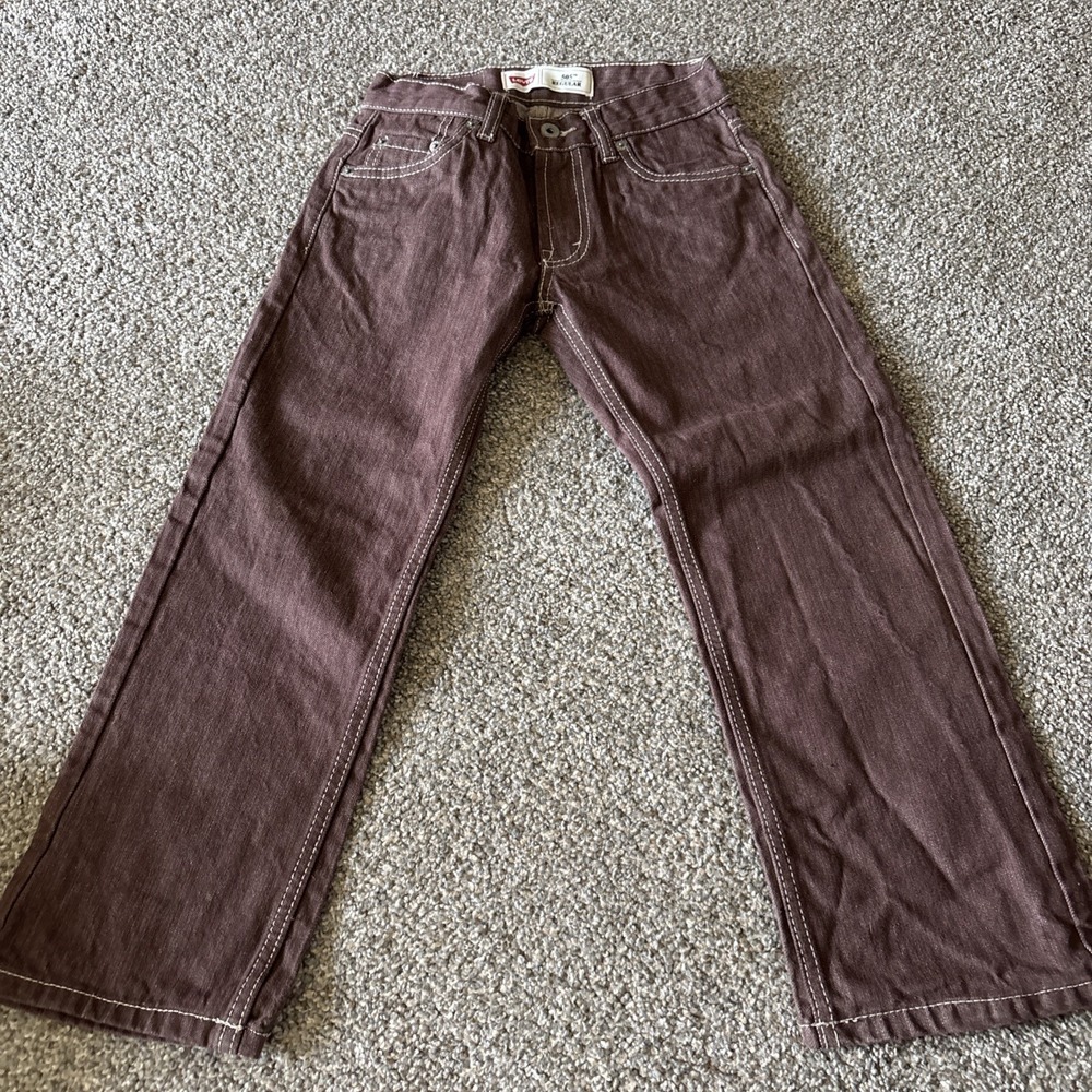 Levi's 505 Regular Y2K Brown Jeans Size 24X22‎